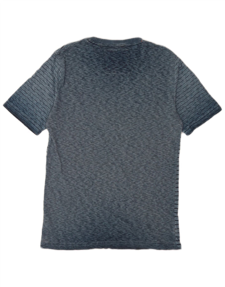 Tricou pentru bărbați Superdry Top din bumbac cu dungi albastre medii