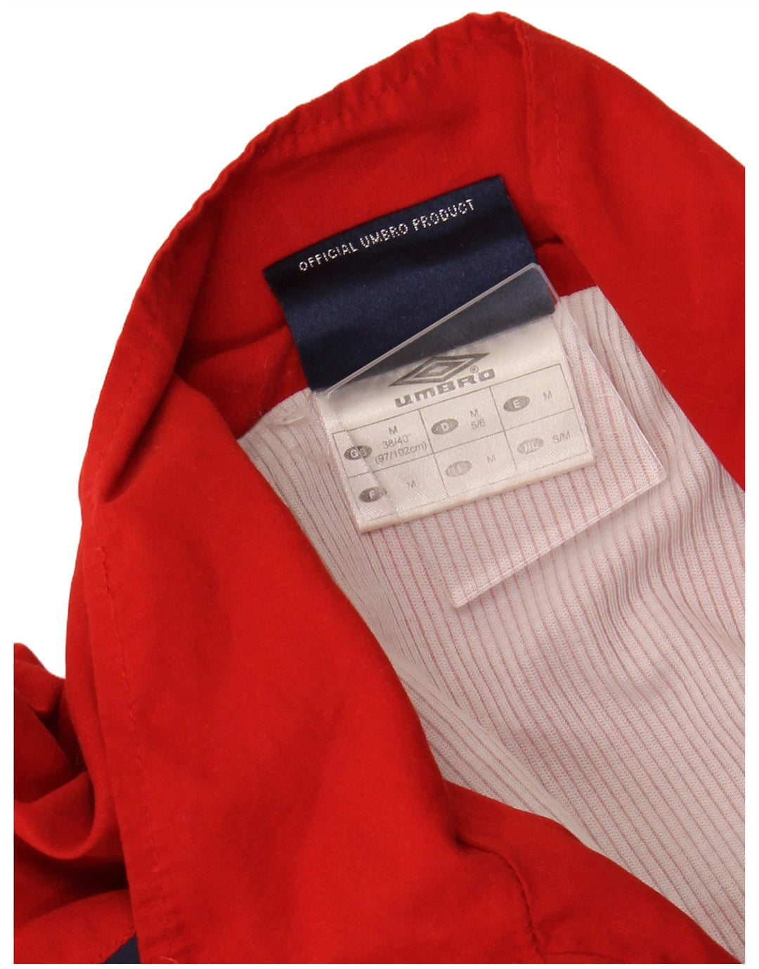 Jachetă de trening pentru bărbați UMBRO UK 38/40 Poliester color bloc roșu mediu
