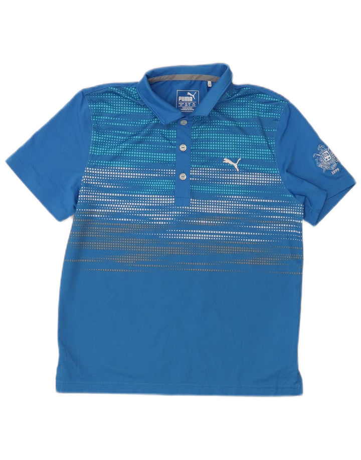 Tricou polo PUMA baieti 7-8 ani poliester geometric albastru
