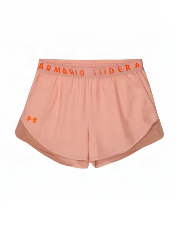 Pantaloni scurți sport Under Armour pentru femei Heat Gear Graphic UK 14 Medium Pink