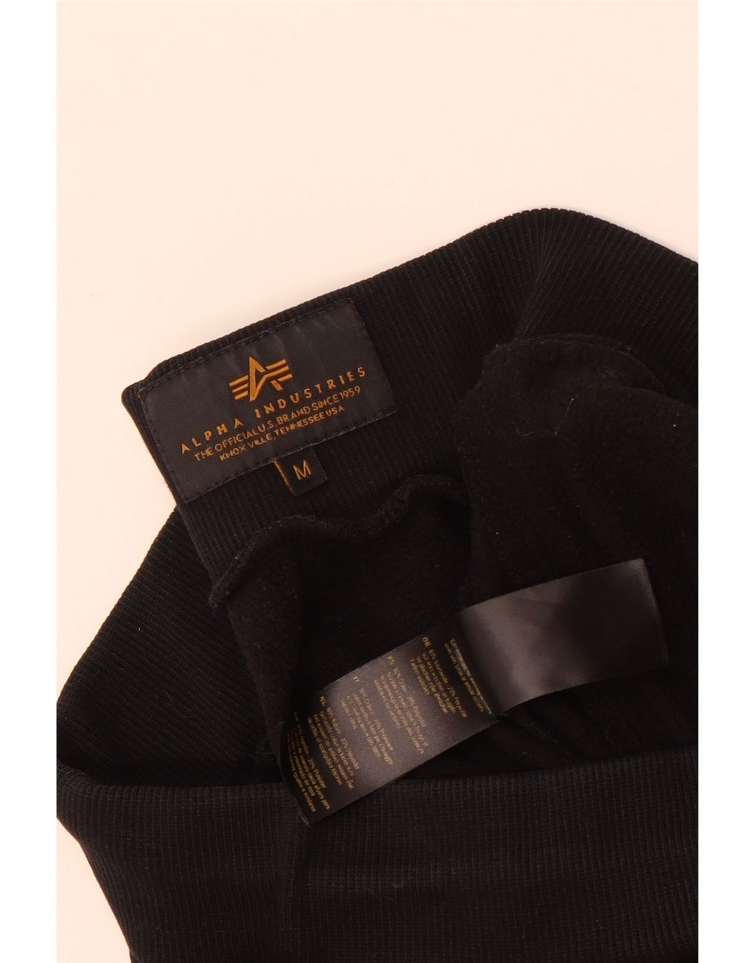 Pantaloni de trening grafic pentru bărbați Alpha Industries Pantaloni de jogging mediu negru