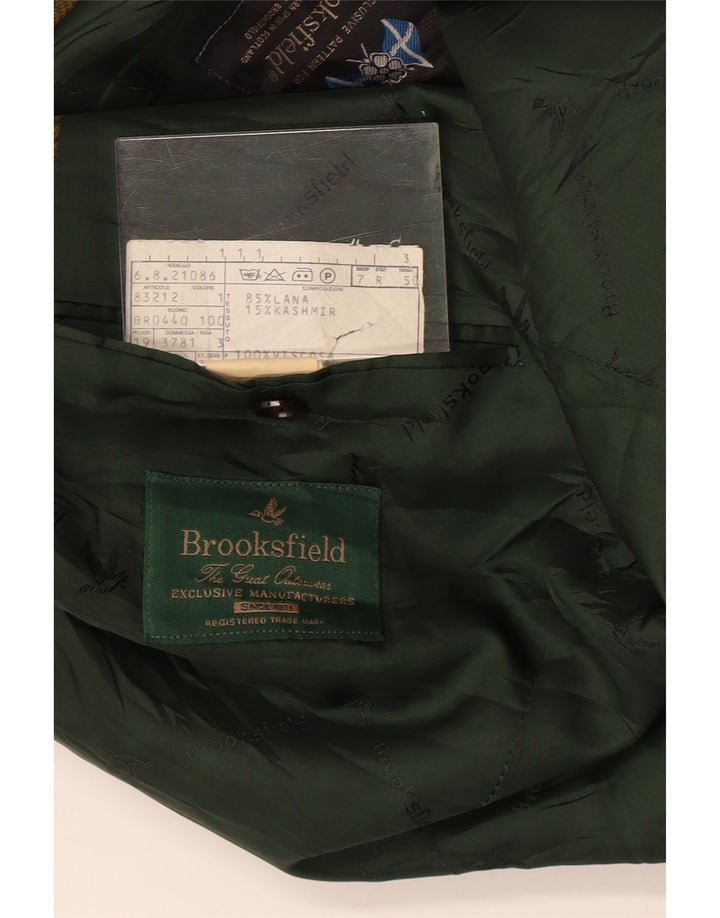 Jachetă Brooksfield pentru bărbați, cu 2 nasturi, IT 50, lână mare cu carouri verzi