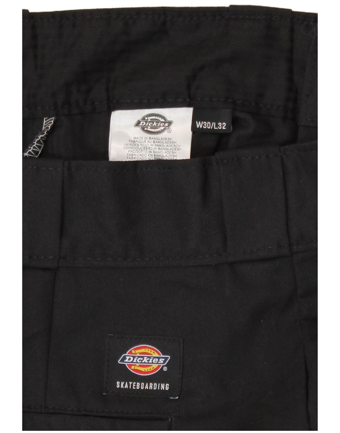 Pantaloni cargo dritti pentru bărbați Dickies L30 L32 Poliester negru