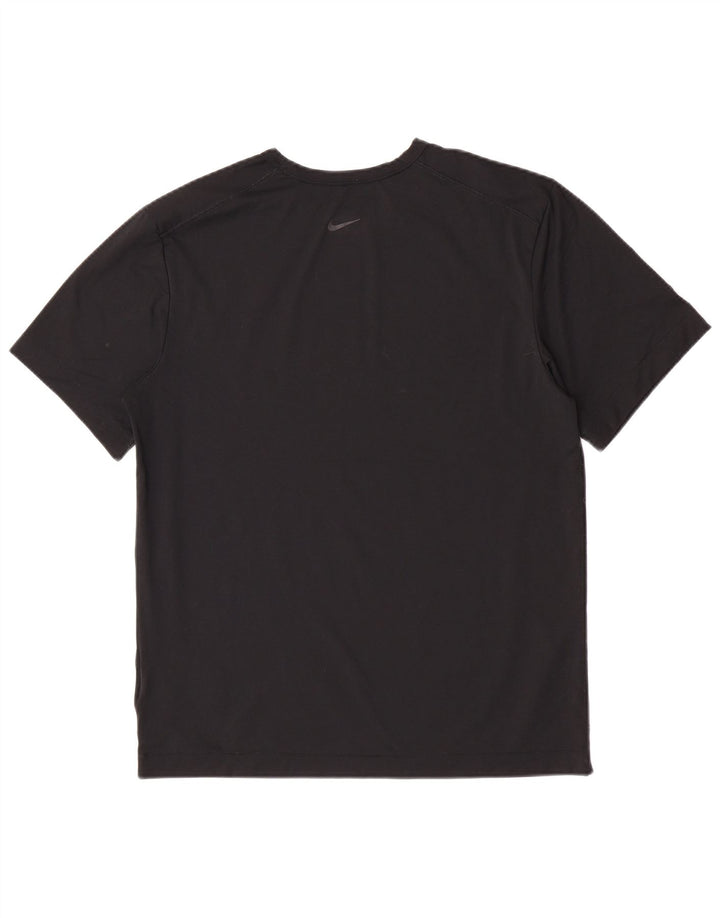 Tricou grafic Nike Dri Fit pentru bărbați Top Mediu Negru Poliester