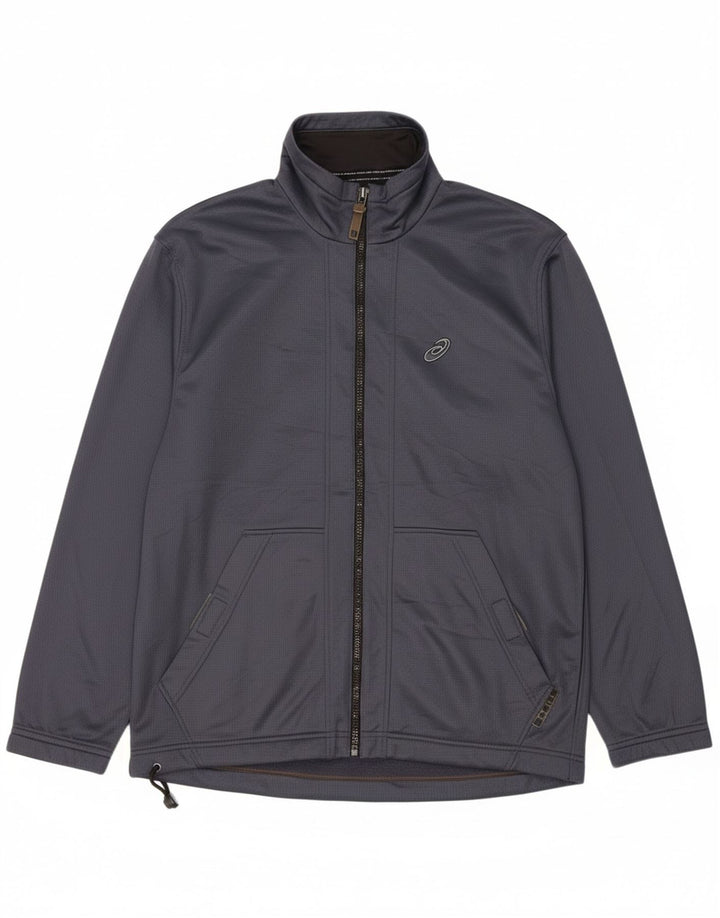 ASICS Mens Tracksuit Top Jacket Small Navy Blue Polyester