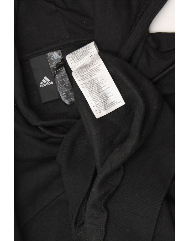 Pulover supradimensionat pentru femei ADIDAS UK 16/18, mare, negru, bumbac