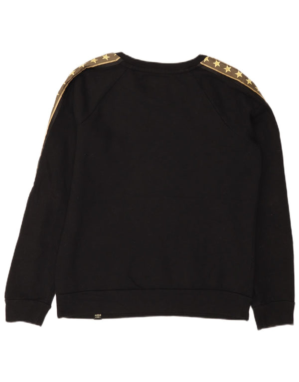 Pulover cu grafic pentru femei Superdry UK 12 Bumbac mediu negru