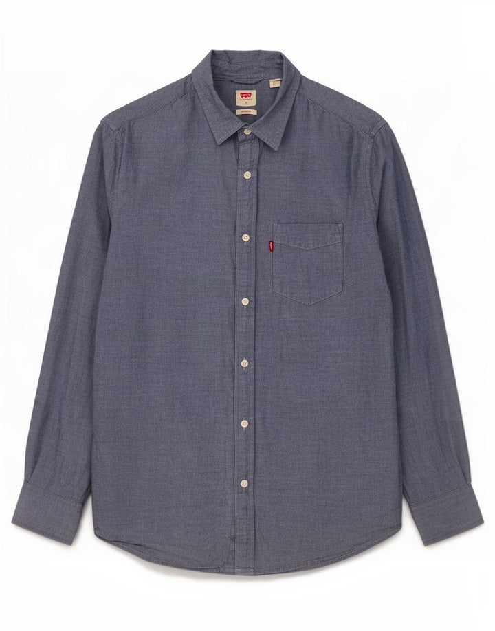 Cămașă Levi's Standard Fit pentru bărbați, mare, albastru, bumbac