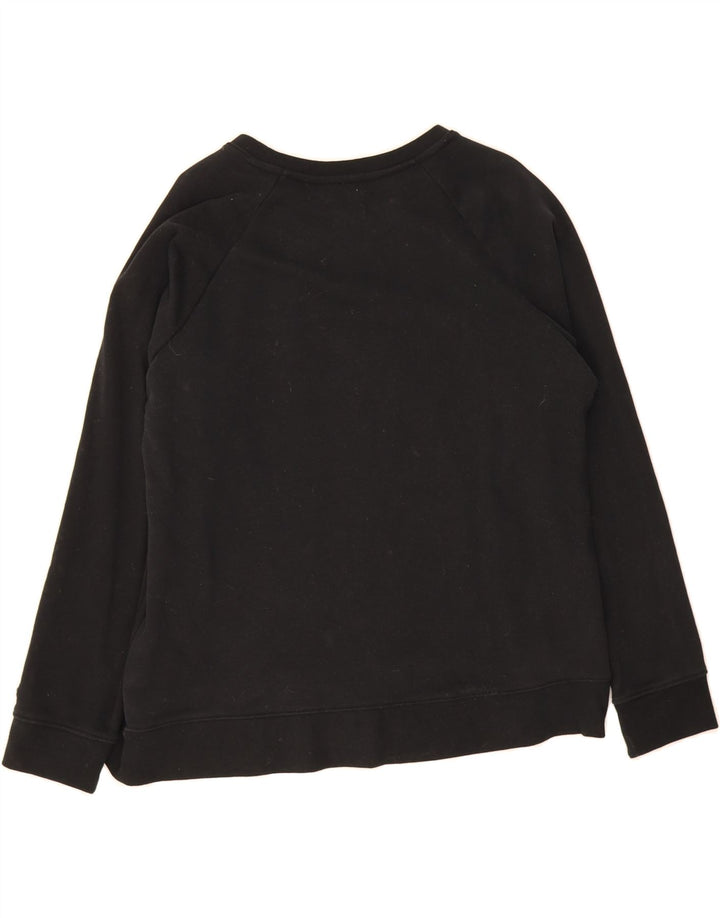 CHAMPION Womens Oversized Sweatshirt Jumper UK 16 Large Black Cotton Vintage Champion and Second-Hand Champion from Messina Hembry 