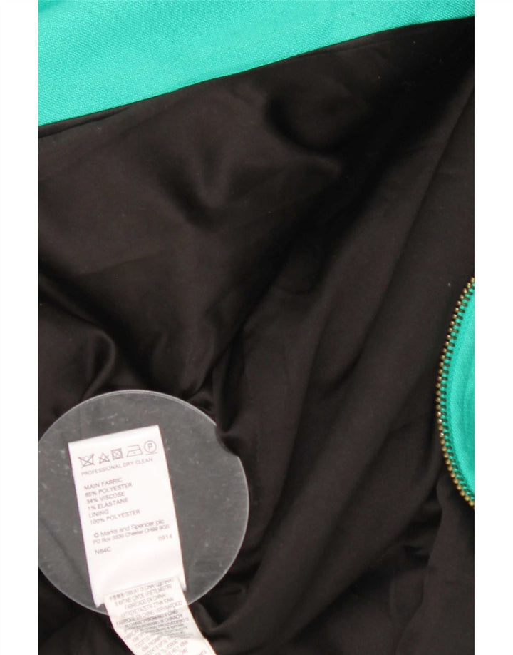 Palton pentru femei Marks & Spencer cu fermoar complet UK 12 Poliester verde mediu
