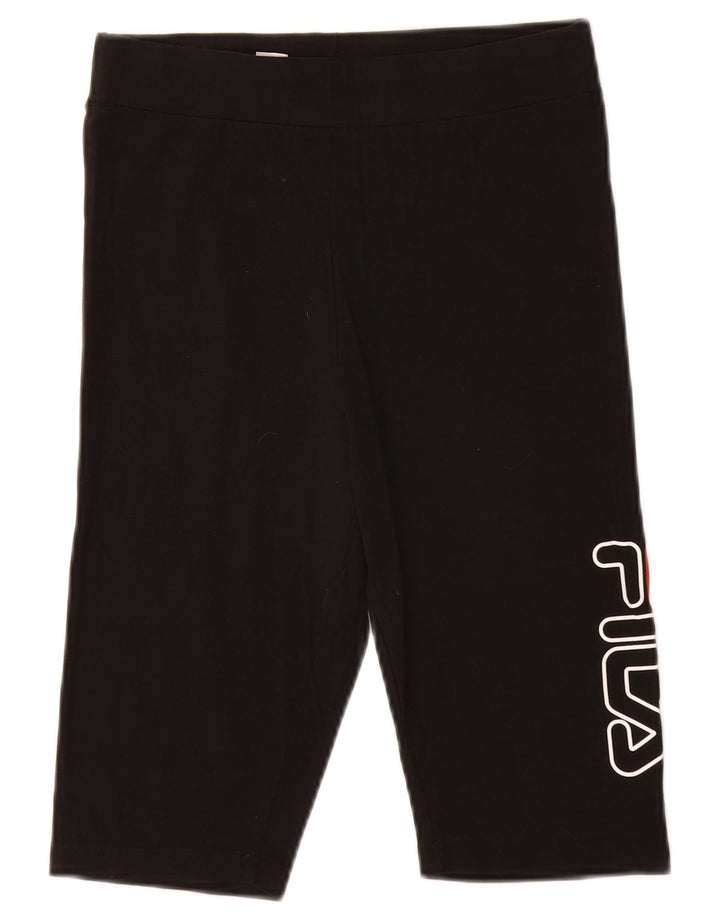 Pantaloni scurti de sport grafic FILA pentru femei UK 8 Small Black
