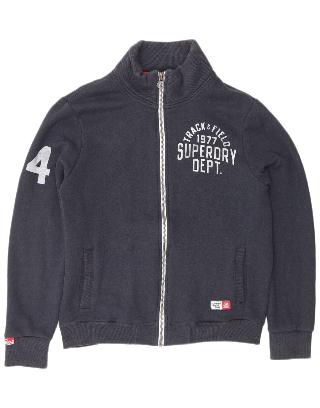 SUPERDRY Jachetă de trening grafică pentru antrenament și teren pentru bărbați, mare, bleumarin