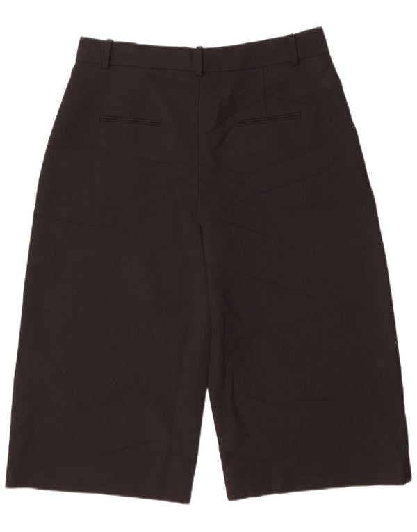 Zara Womens High Waist Capri Trousers XL Black