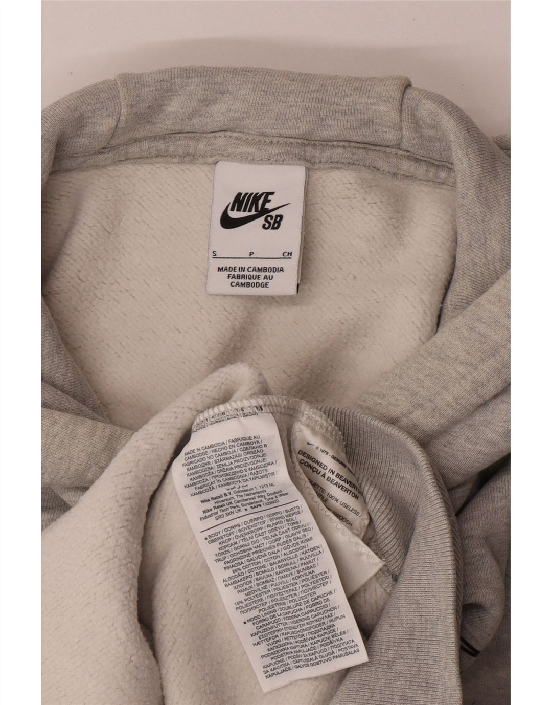 Pulover Nike Grafic pentru bărbați, bumbac mic, gri