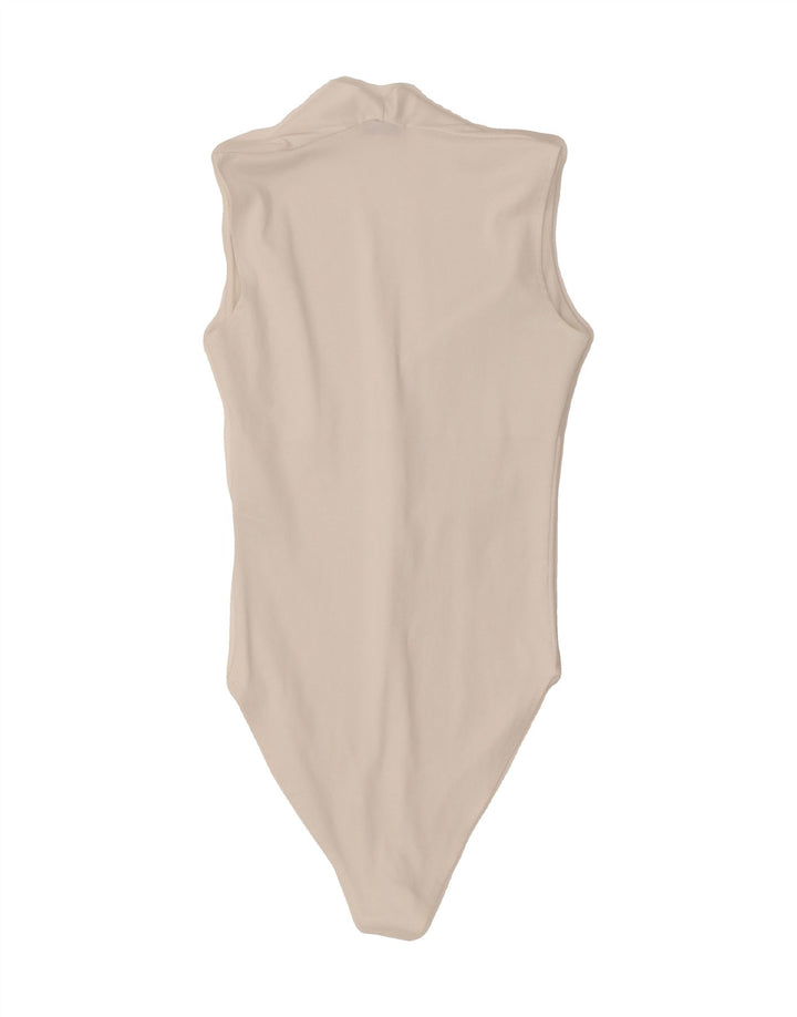 ZARA Womens Sleeveless Bodysuit UK 10 Small White Polyester Vintage Zara and Second-Hand Zara from Messina Hembry 