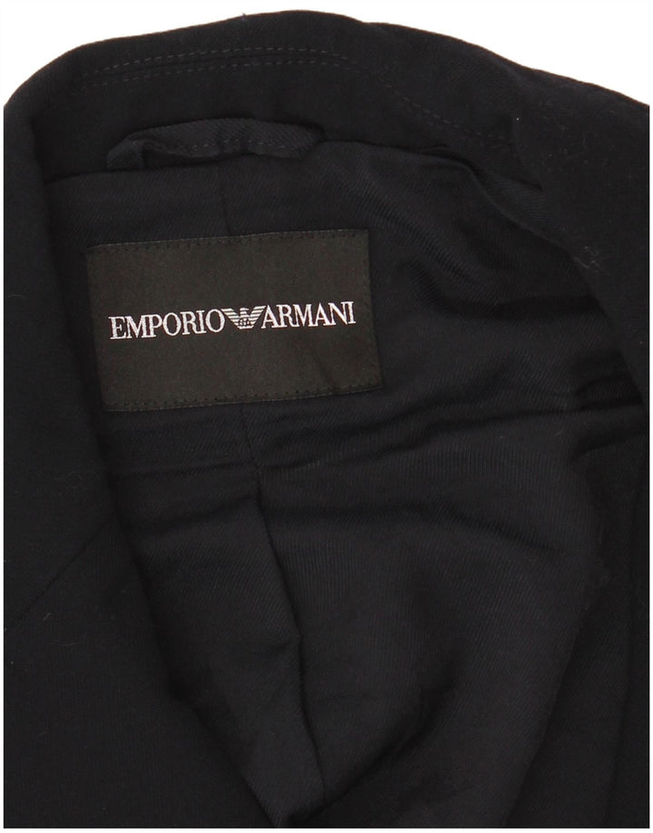 Jachetă Blazer pentru femei Emporio Armani cu 2 nasturi UK 8 Mic Bleumarin