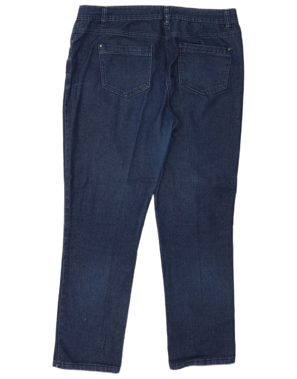 M&Co Blugi conici cu talie înaltă pentru femei UK 18 XL W38 L30 Bumbac albastru