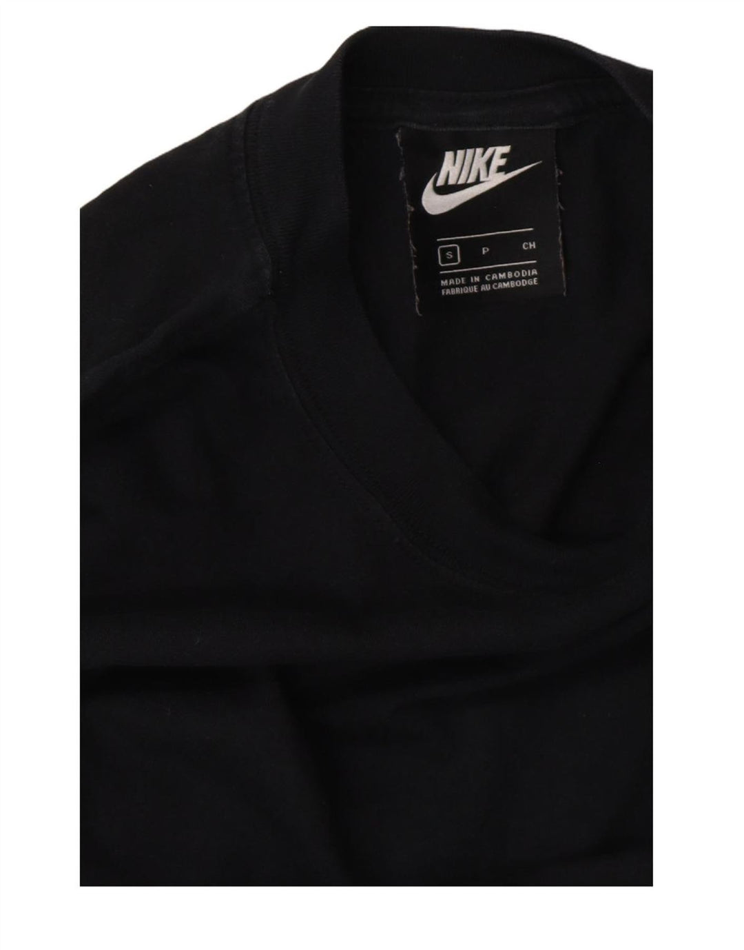 NIKE Womens Crop T-Shirt Top UK 10 Small Black