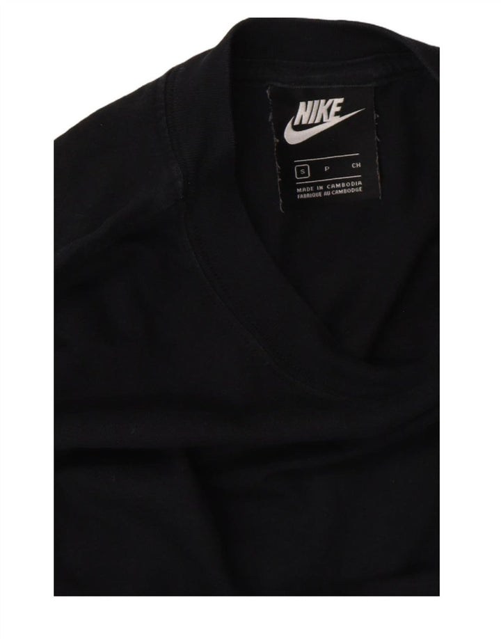 NIKE Womens Crop T-Shirt Top UK 10 Small Black