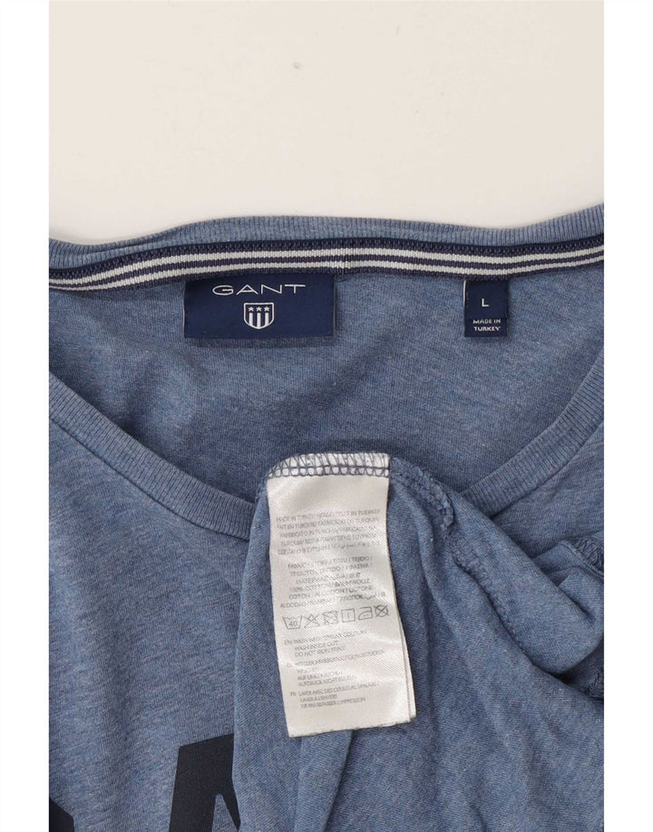 Tricou grafic Gant pentru bărbați Top mare, albastru, bumbac