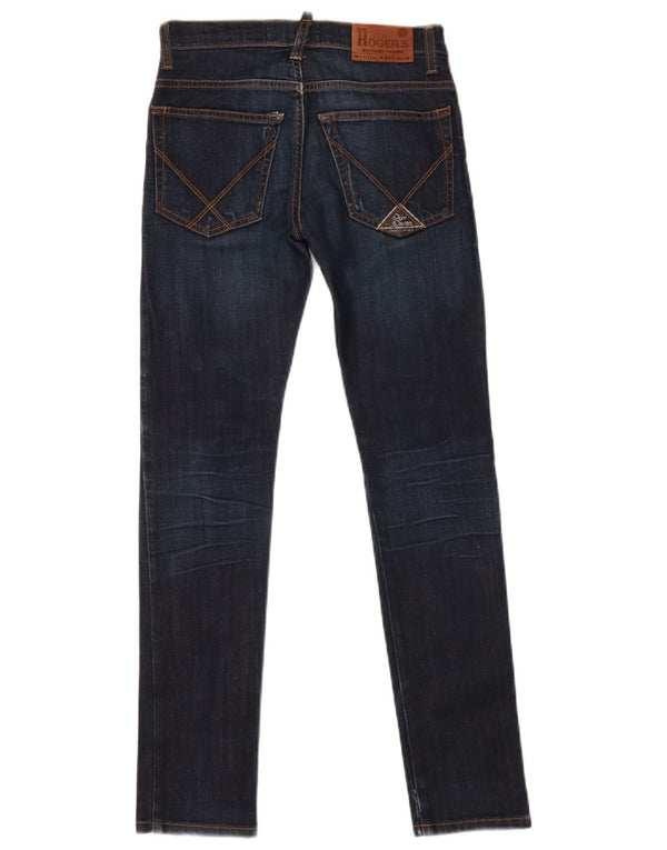 Blugi subțiri Roy Rogers pentru femei UK 12 Medium W28 L30 Bumbac bleumarin