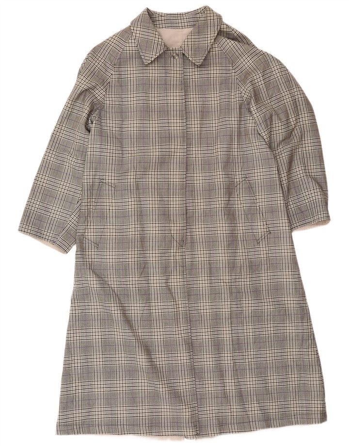 Palton reversibil vintage pentru femei UK 12 Bej mediu