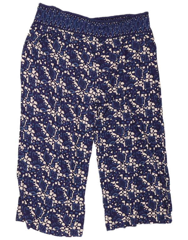 Pantaloni tăiați pentru femei Fat Face UK 24 4XL L46 L26 Bleumarin Geometric