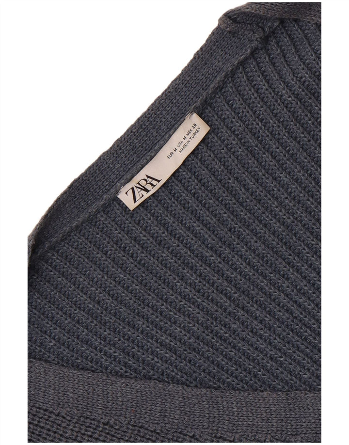 Pulover cardigan pentru femei Zara UK 14 Medium Bleumarin