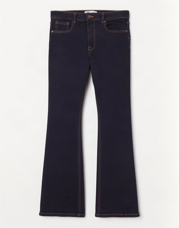 Blugi evazați pentru femei Zara EU 42 Large W32 L33 Bumbac bleumarin