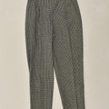 VINTAGE Womens Slim Casual Trousers W24 L26  Grey Gingham | Vintage Vintage | Thrift | Second-Hand Vintage | Used Clothing | Messina Hembry 