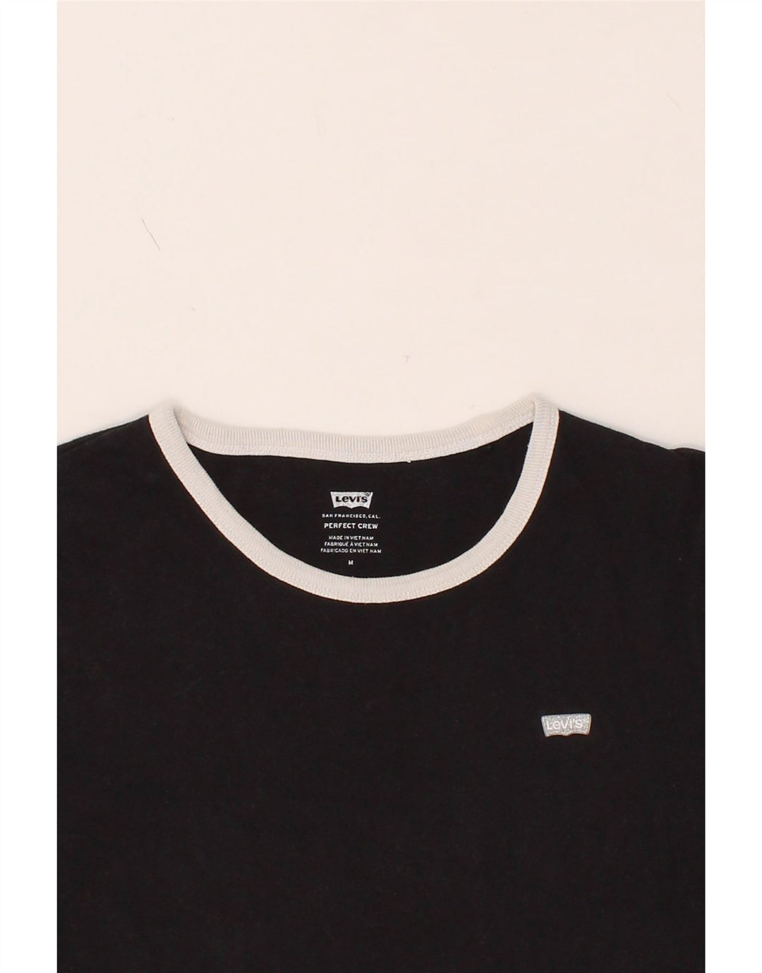 LEVI'S Womens T-Shirt Top UK 12 Medium Black Cotton Vintage Levi's and Second-Hand Levi's from Messina Hembry 