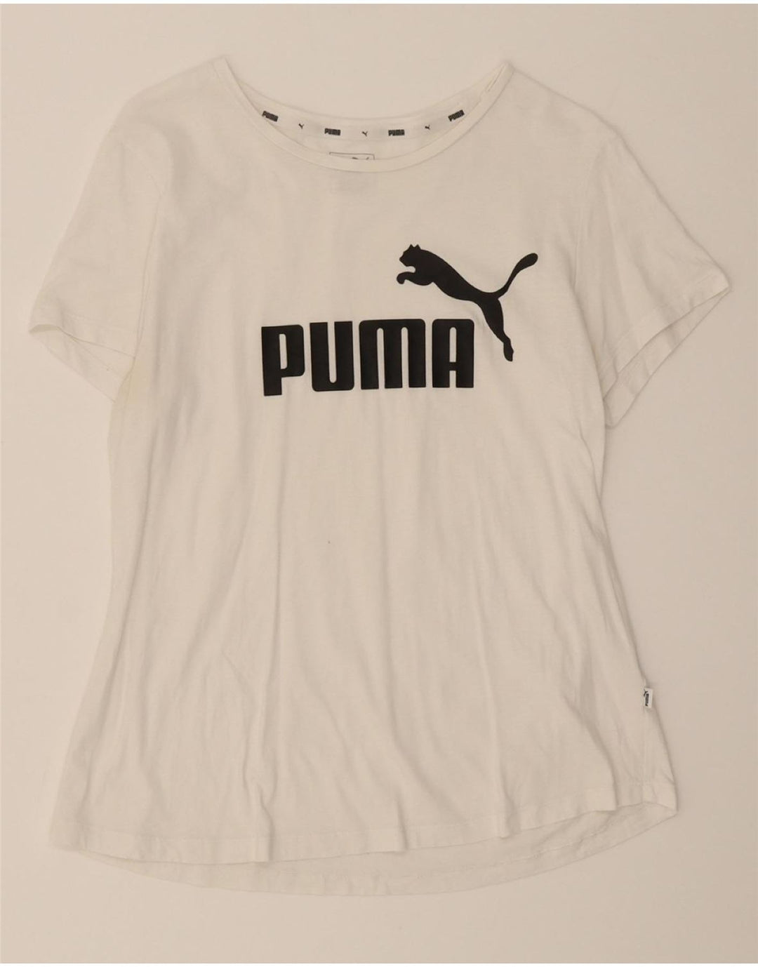 PUMA Womens Graphic T-Shirt Top UK 16 Large White Vintage Puma and Second-Hand Puma from Messina Hembry 