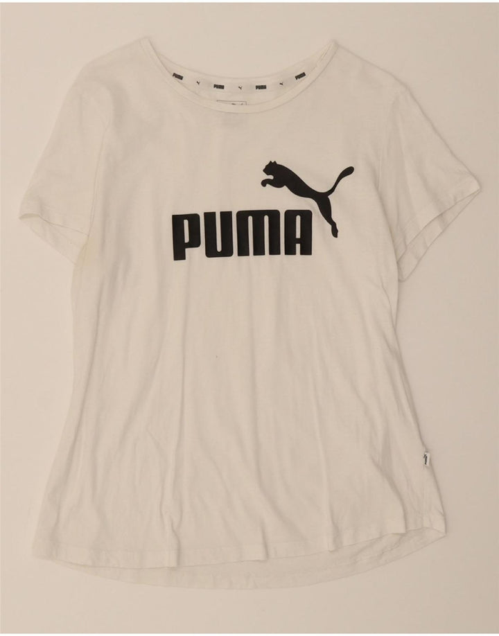 PUMA Womens Graphic T-Shirt Top UK 16 Large White Vintage Puma and Second-Hand Puma from Messina Hembry 