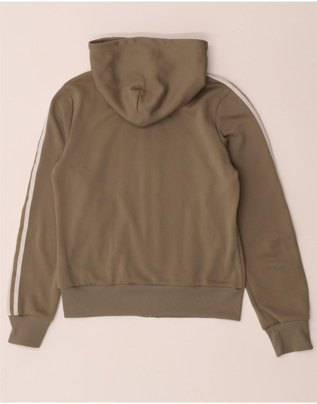 Pulover Adidas pentru femei, cu fermoar, UK 12 Poliester kaki mediu