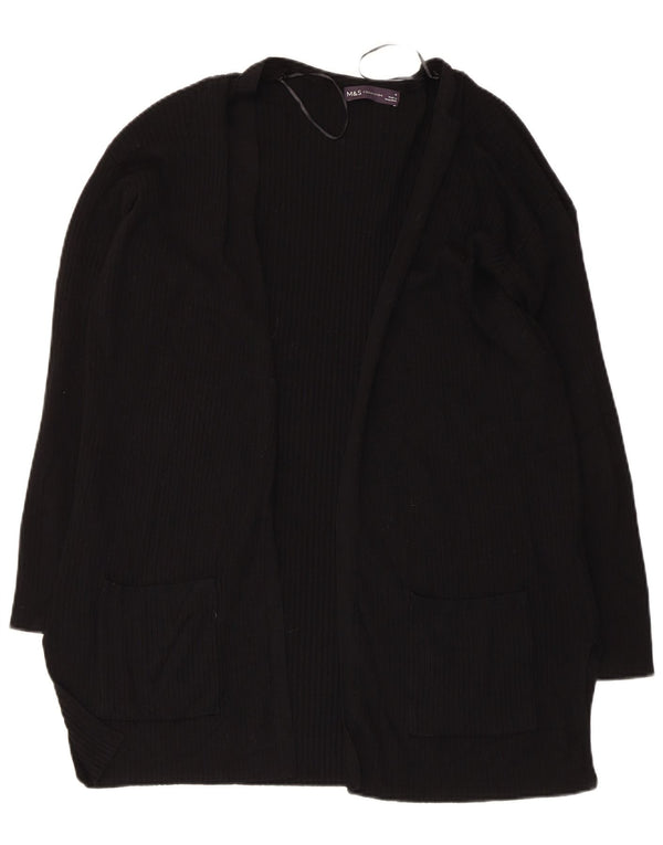 Pulover cardigan deschis pentru femei Marks & Spencer UK 14 Medium Black Viscose