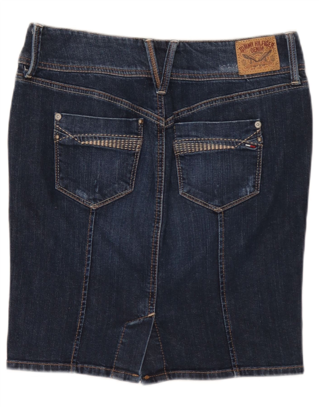 Fusta de blugi pentru femei Tommy Hilfiger Small W27 Blue Bumbac