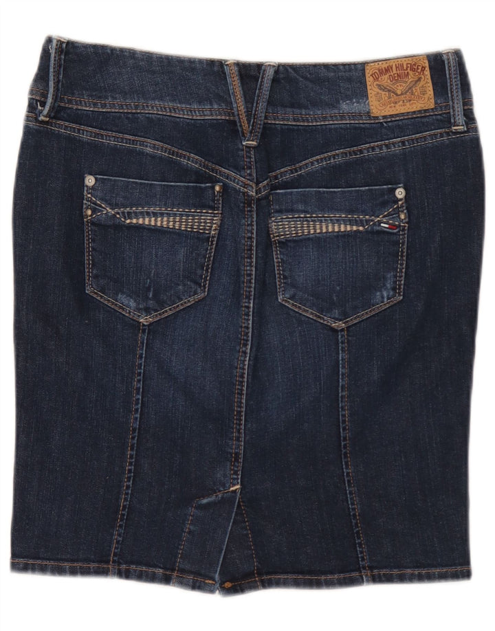 Fusta de blugi pentru femei Tommy Hilfiger Small W27 Blue Bumbac