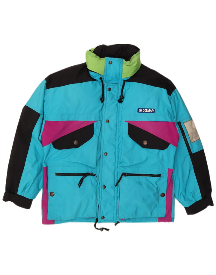 Jachetă de schi Colmar pentru bărbați, cu glugă, cu formă lejeră, IT 50 Medium Blue Colorblock