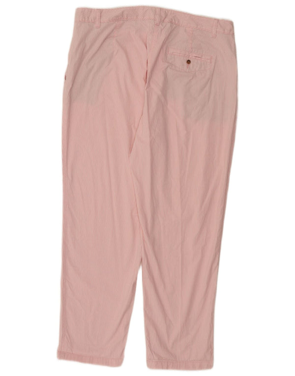 Pantaloni chino pentru femei Marks & Spencer UK 18 XL W38 L29 roz cu dungi
