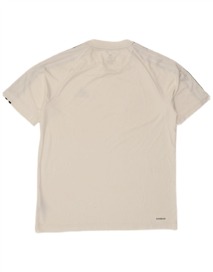 Tricou pentru bărbați Adidas Aeroready Top Mediu Poliester Alb