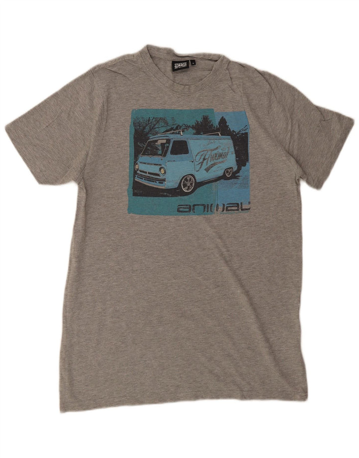 ANIMAL Tricou grafic pentru bărbați Top din bumbac gri mediu