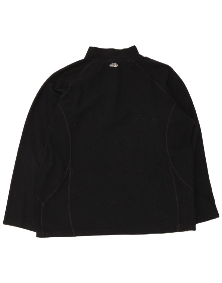Jumper Asics pentru femei, cu fermoar și gât, din lână UK 14, mediu negru