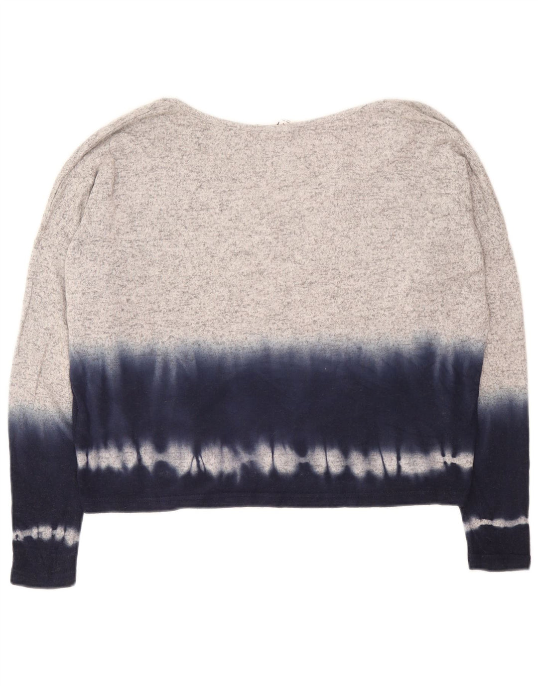 Top supradimensionat pentru femei Roxy cu mânecă lungă UK 10 mic, gri Tie Dye, viscoză
