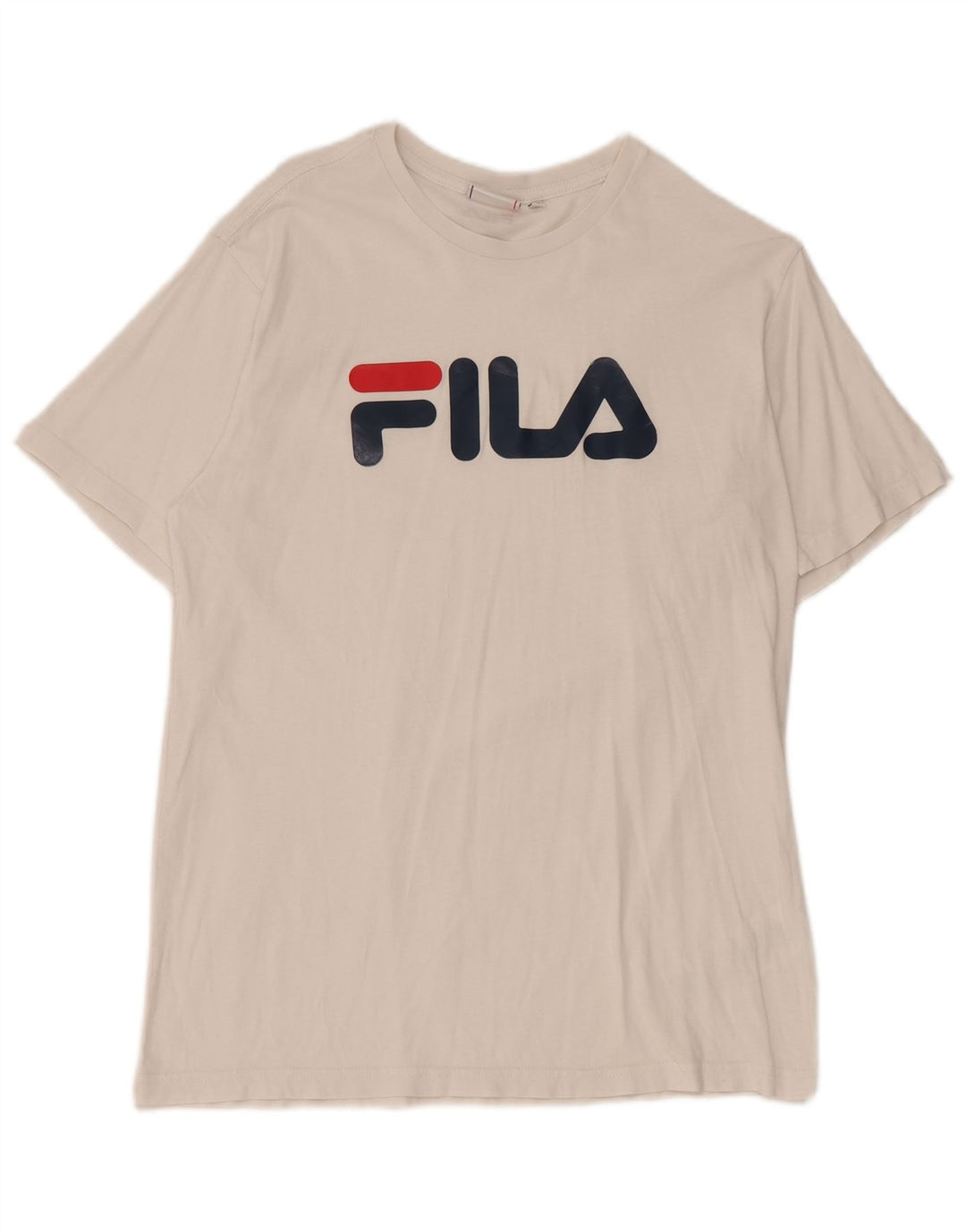 Tricou grafic Fila pentru bărbați Top mic Bumbac alb