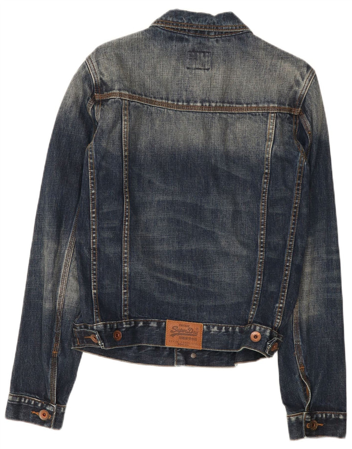 Jachetă de blugi pentru bărbați Superdry UK 38, bumbac mediu albastru bleumarin