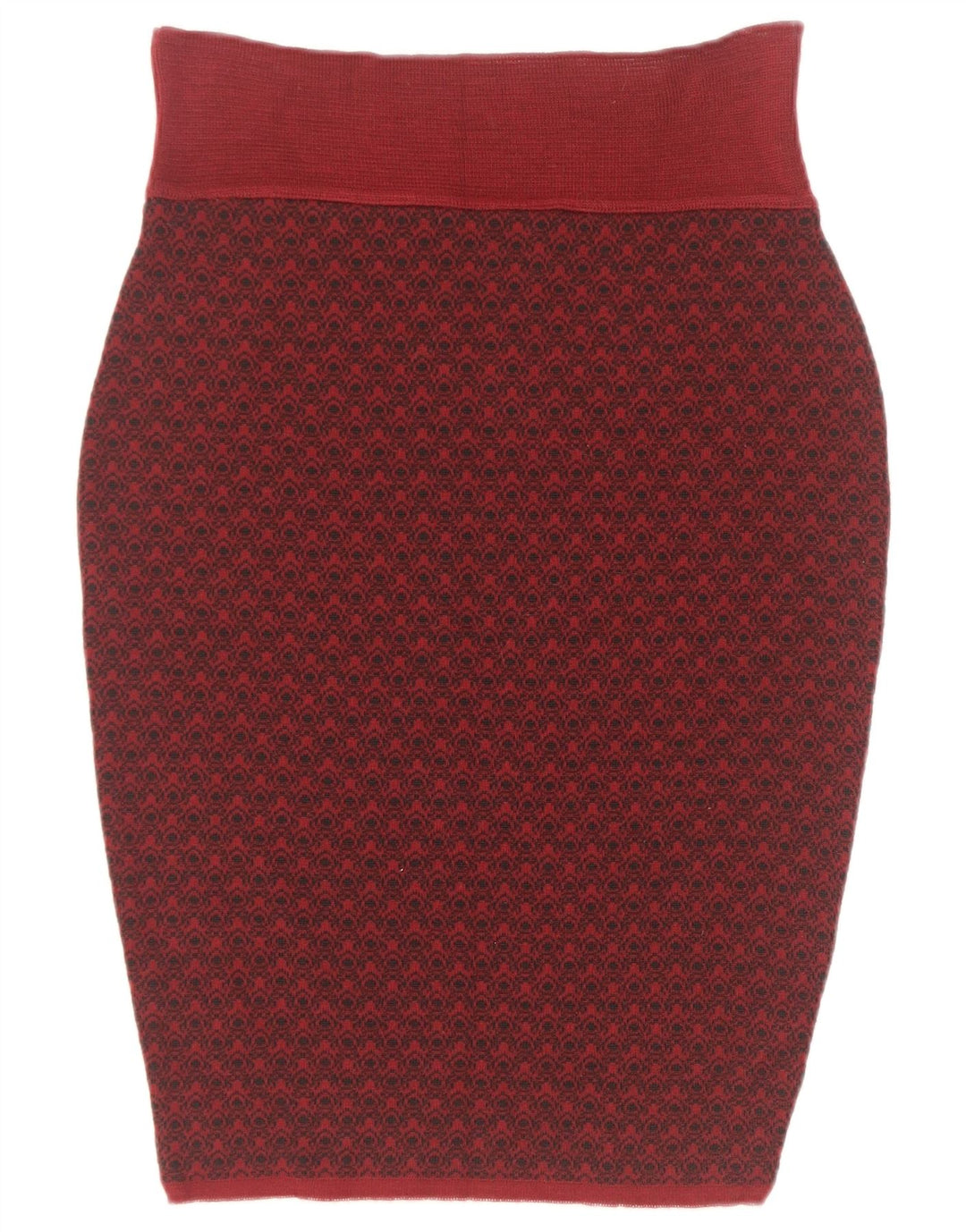 Fusta creion pentru femei Sevres cu model abstract IT 44 Medium W28 Lână Bordeaux