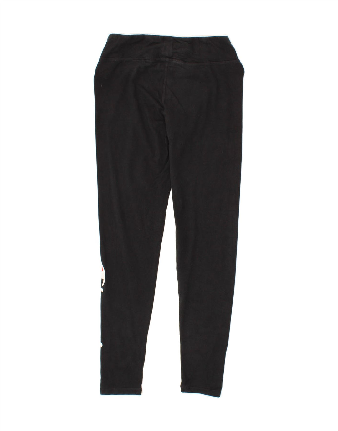 CHAMPION Womens Graphic Leggings UK 14 Large  Black Vintage Champion and Second-Hand Champion from Messina Hembry 