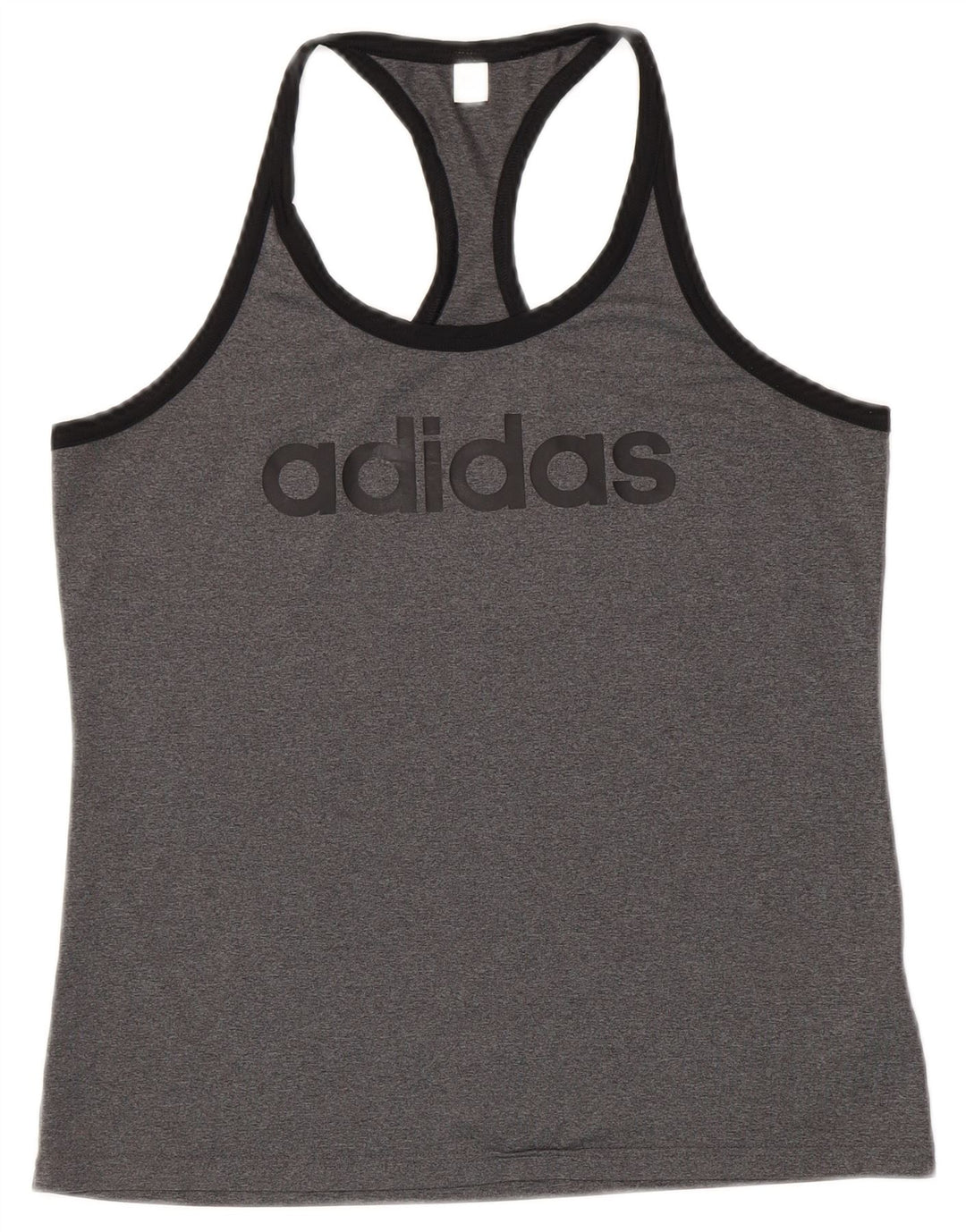 ADIDAS Climalite Graphic Vest Top pentru femei UK 12/14 Medium Gri Poliester