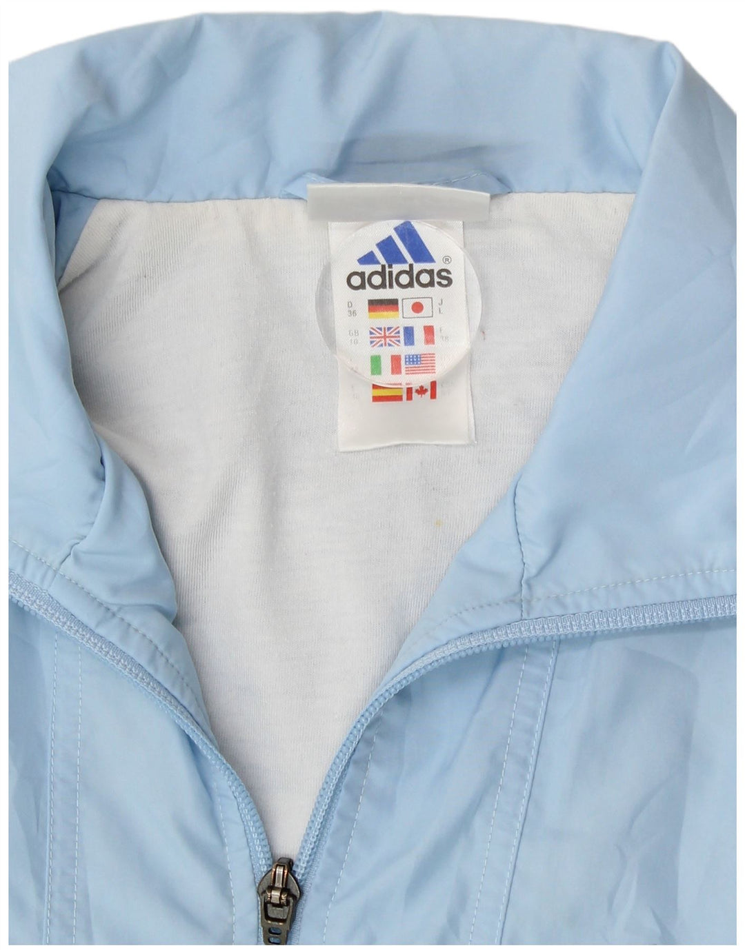 Jachetă de ploaie Adidas pentru femei UK 10 Small Blue Poliester
