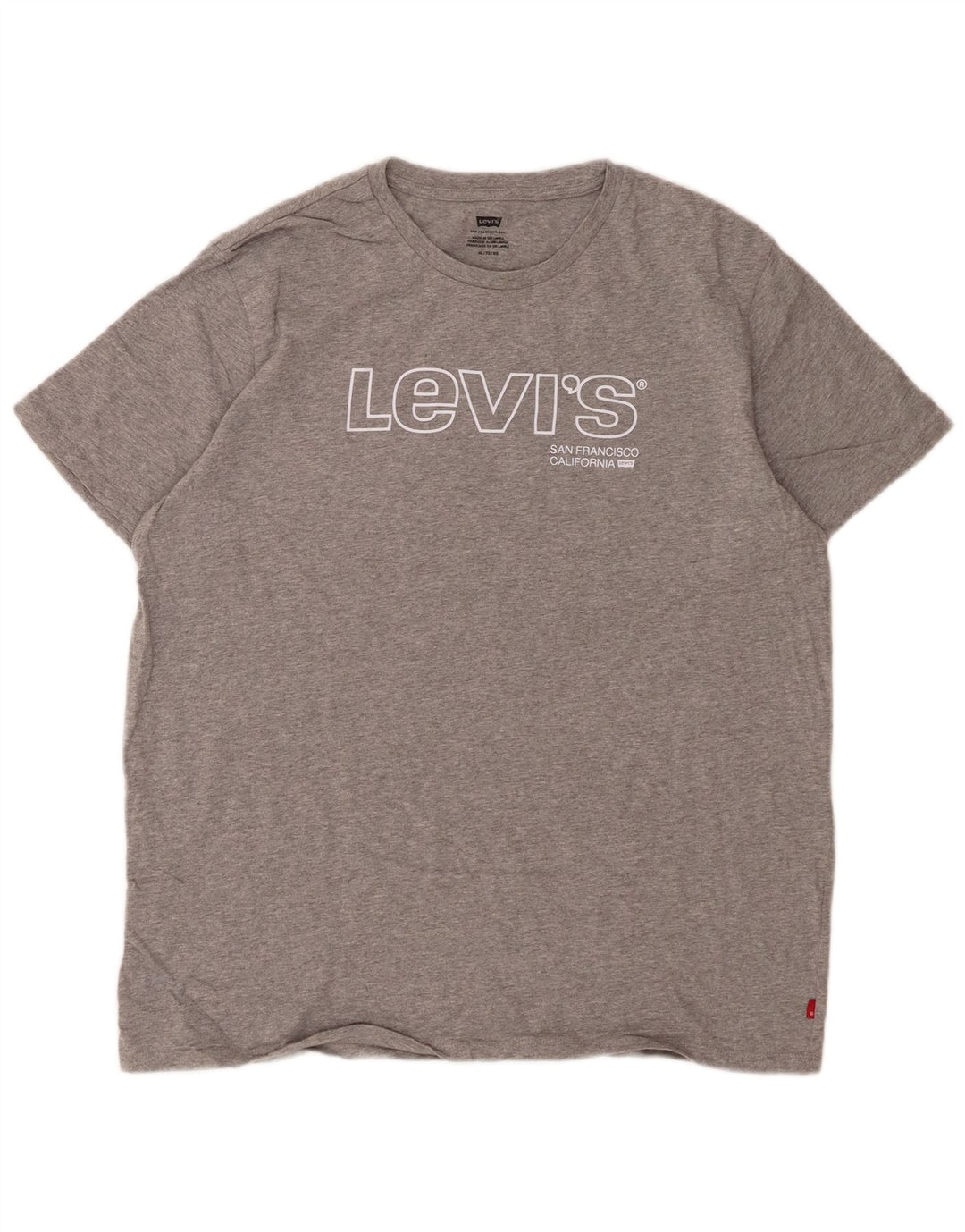 LEVI'S Mens Graphic T-Shirt Top XL Grey